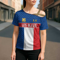 Custom France World Football Legacy Cross Shoulder Shirt 2 Times History Champions - Wonder Print Shop