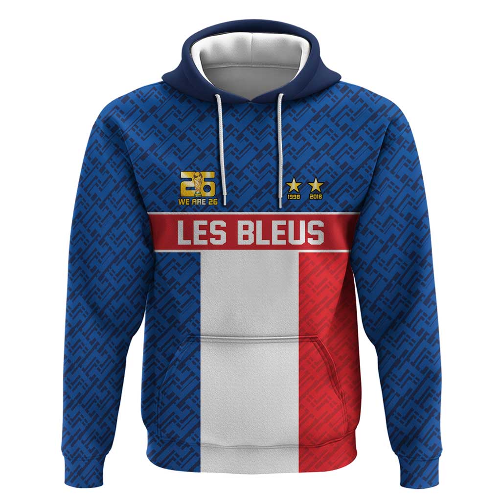 Custom France World Football Legacy Hoodie 2 Times History Champions - Wonder Print Shop