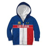 Custom France World Football Legacy Kid Hoodie 2 Times History Champions - Wonder Print Shop