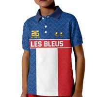 Custom France World Football Legacy Kid Polo Shirt 2 Times History Champions - Wonder Print Shop