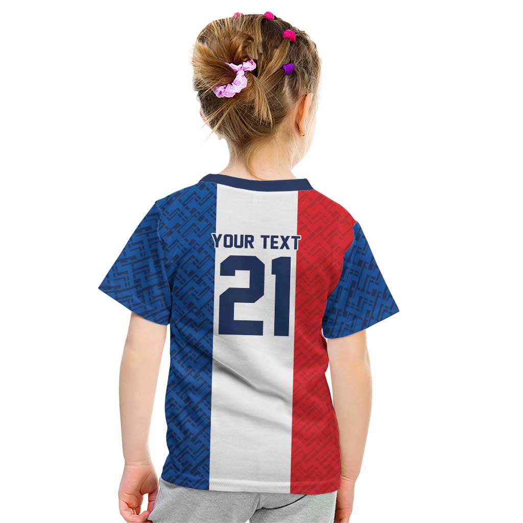 Custom France World Football Legacy Kid T Shirt 2 Times History Champions - Wonder Print Shop