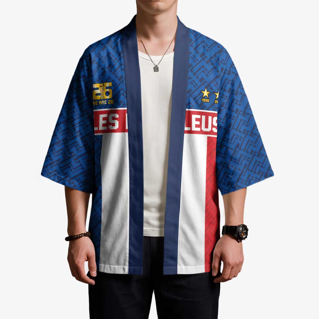 Custom France World Football Legacy Kimono 2 Times History Champions - Wonder Print Shop