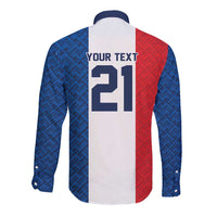 Custom France World Football Legacy Long Sleeve Button Shirt 2 Times History Champions - Wonder Print Shop
