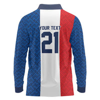 Custom France World Football Legacy Long Sleeve Polo Shirt 2 Times History Champions - Wonder Print Shop