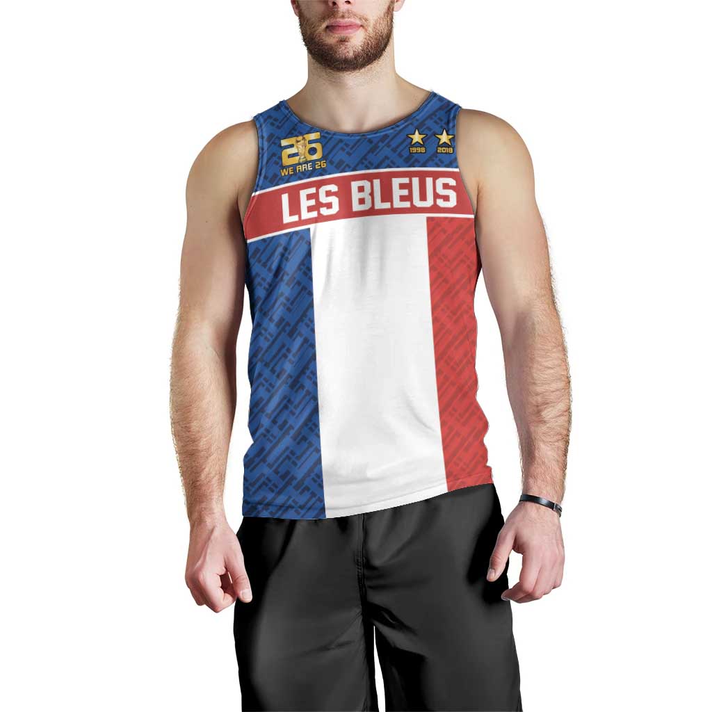 Custom France World Football Legacy Men Tank Top 2 Times History Champions - Wonder Print Shop