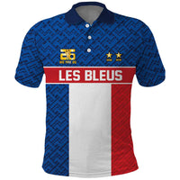 Custom France World Football Legacy Polo Shirt 2 Times History Champions - Wonder Print Shop