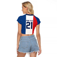 Custom France World Football Legacy Raglan Cropped T Shirt 2 Times History Champions - Wonder Print Shop