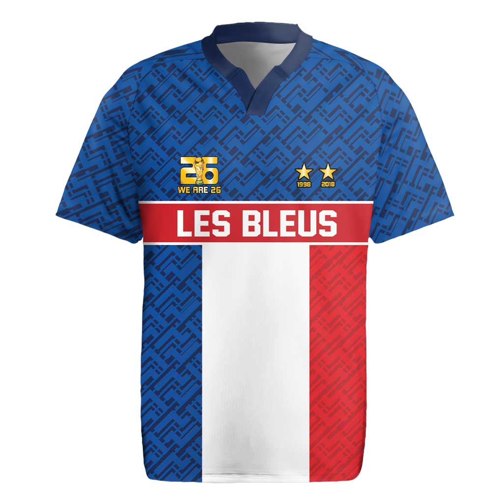 Custom France World Football Legacy Rugby Jersey 2 Times History Champions - Wonder Print Shop
