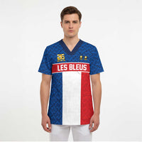Custom France World Football Legacy Scrub Top 2 Times History Champions - Wonder Print Shop