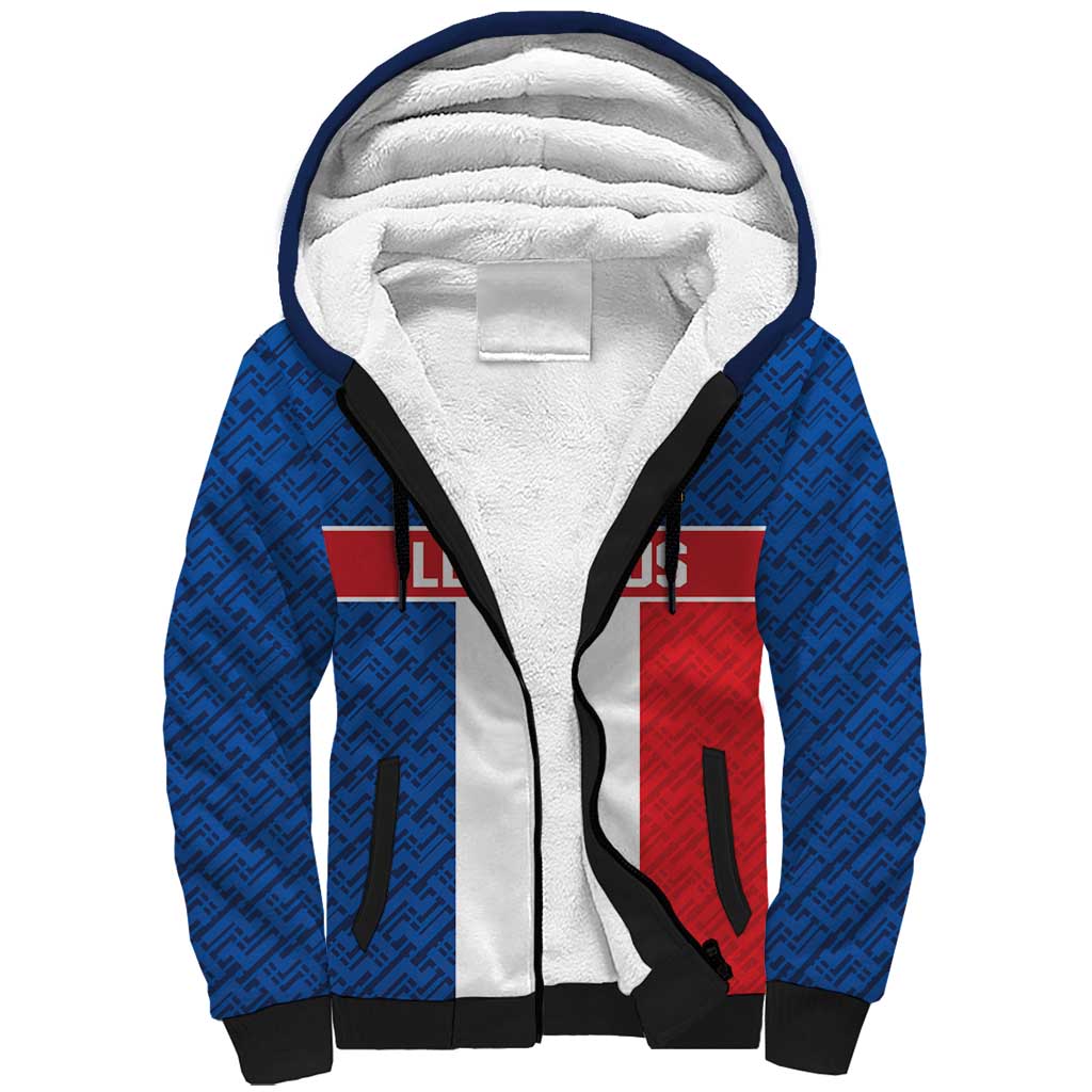 Custom France World Football Legacy Sherpa Hoodie 2 Times History Champions - Wonder Print Shop
