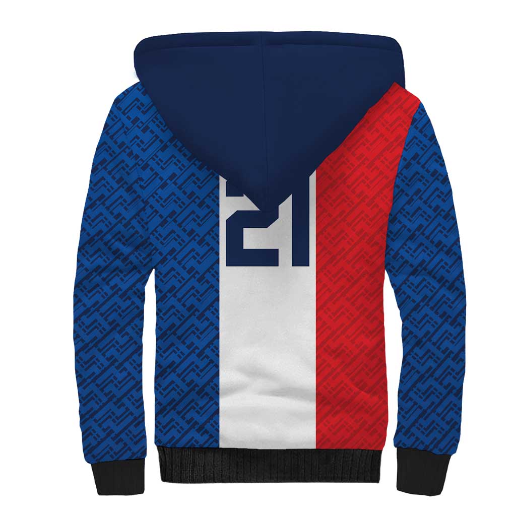 Custom France World Football Legacy Sherpa Hoodie 2 Times History Champions - Wonder Print Shop