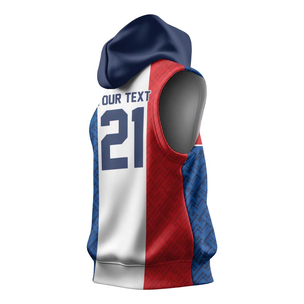 Custom France World Football Legacy Sleeveless Hoodie 2 Times History Champions - Wonder Print Shop