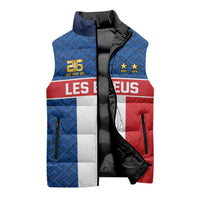 Custom France World Football Legacy Sleeveless Puffer Jacket 2 Times History Champions - Wonder Print Shop