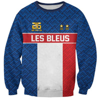 Custom France World Football Legacy Sweatshirt 2 Times History Champions - Wonder Print Shop