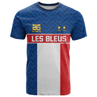 Custom France World Football Legacy T Shirt 2 Times History Champions - Wonder Print Shop