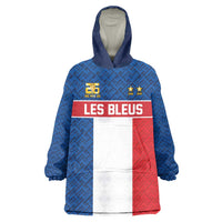 Custom France World Football Legacy Wearable Blanket Hoodie 2 Times History Champions - Wonder Print Shop