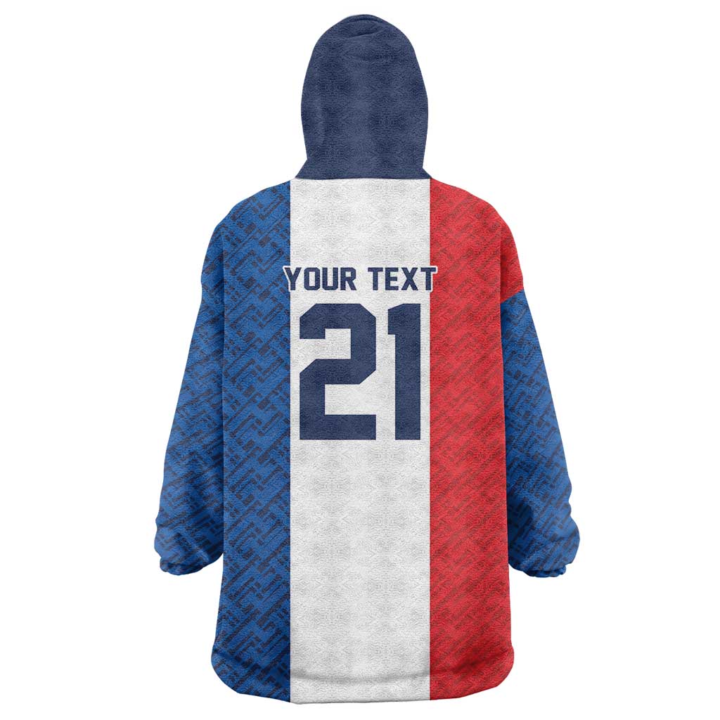Custom France World Football Legacy Wearable Blanket Hoodie 2 Times History Champions - Wonder Print Shop