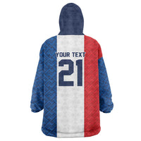Custom France World Football Legacy Wearable Blanket Hoodie 2 Times History Champions - Wonder Print Shop