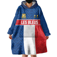 Custom France World Football Legacy Wearable Blanket Hoodie 2 Times History Champions - Wonder Print Shop