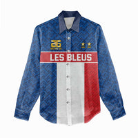 Custom France World Football Legacy Women Casual Shirt 2 Times History Champions - Wonder Print Shop