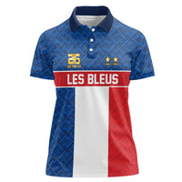 Custom France World Football Legacy Women Polo Shirt 2 Times History Champions - Wonder Print Shop