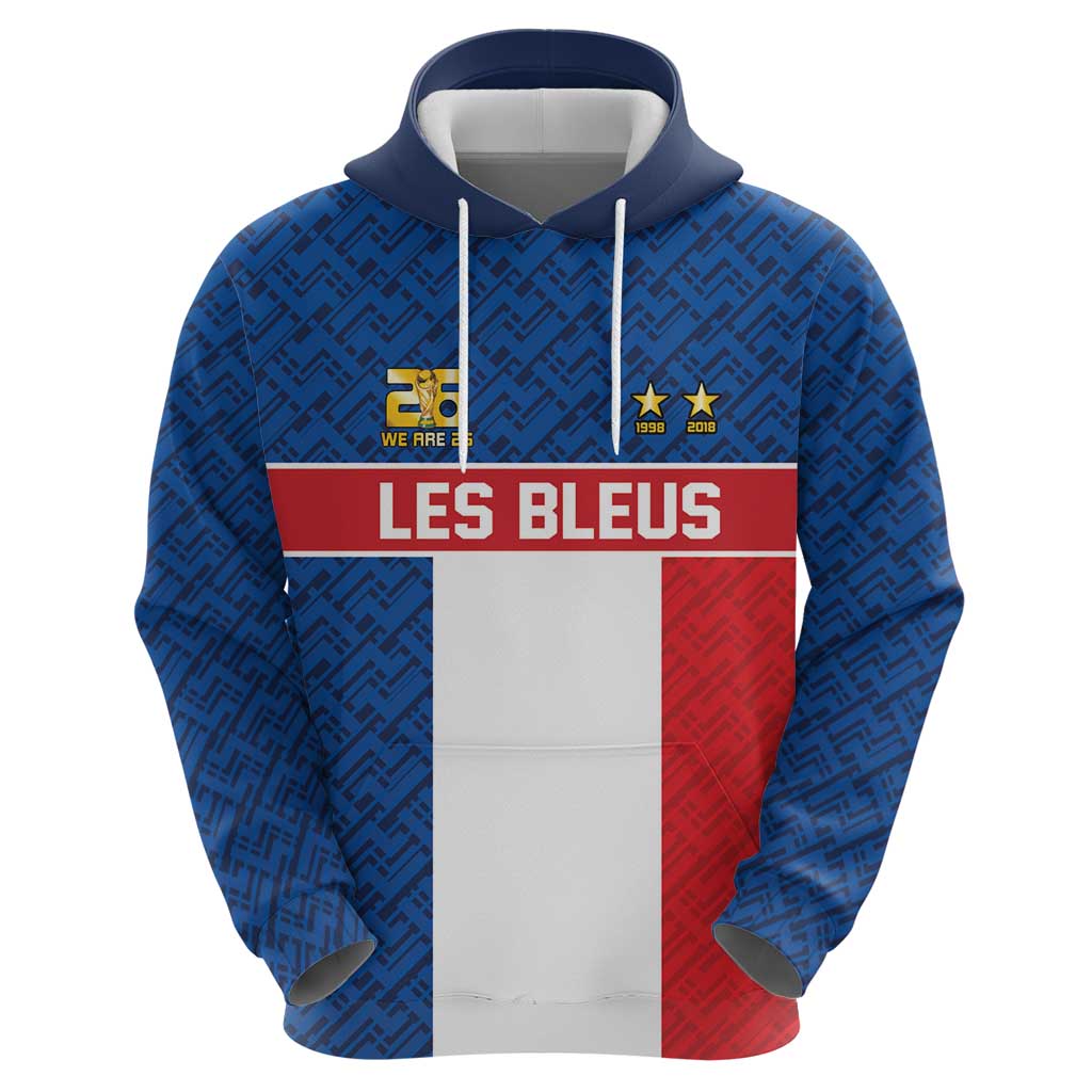 Custom France World Football Legacy Zip Hoodie 2 Times History Champions - Wonder Print Shop