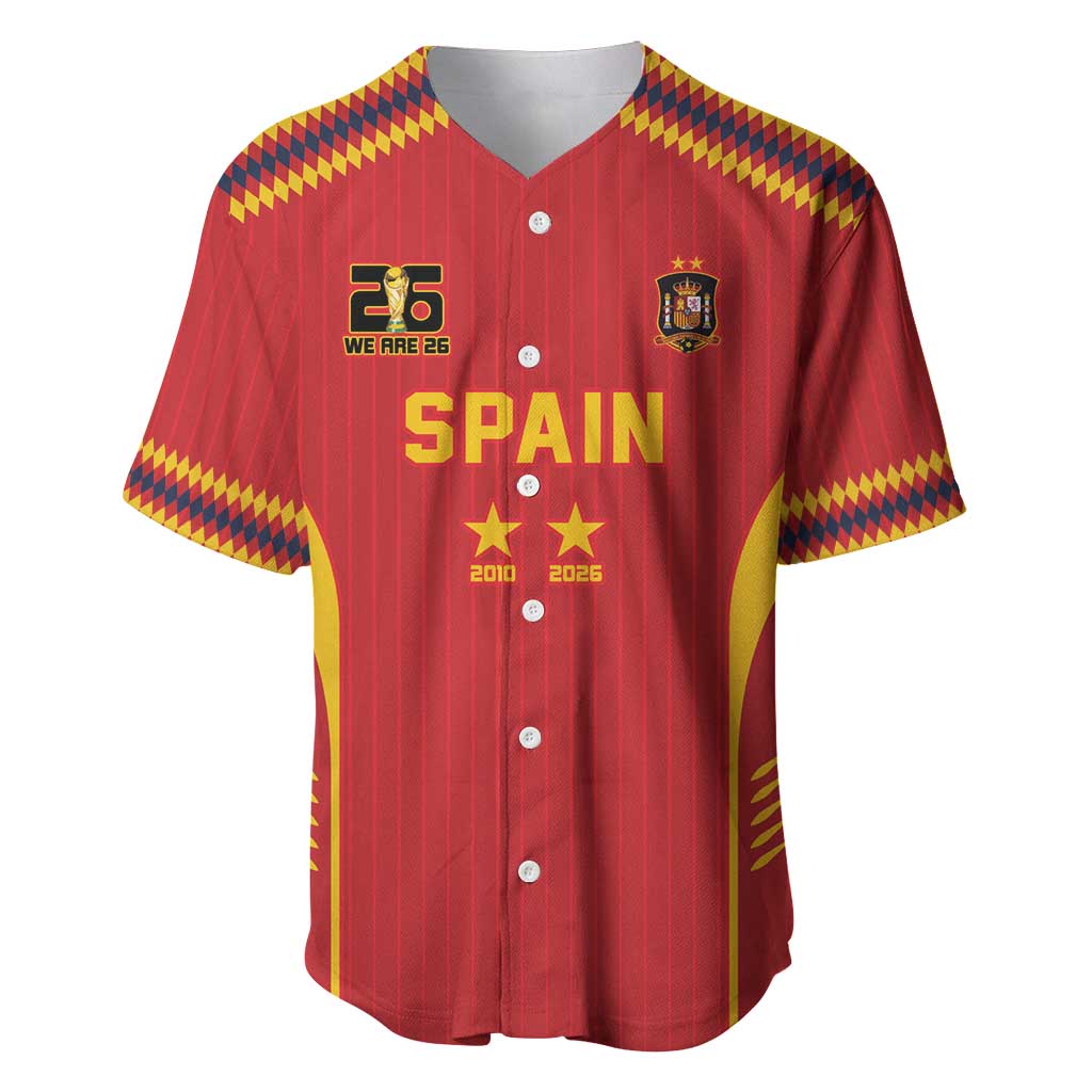Custom Spain WC26 Future Champions Baseball Jersey Tiki Taka Football Era - Wonder Print Shop