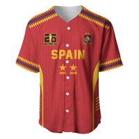 Custom Spain WC26 Future Champions Baseball Jersey Tiki Taka Football Era - Wonder Print Shop