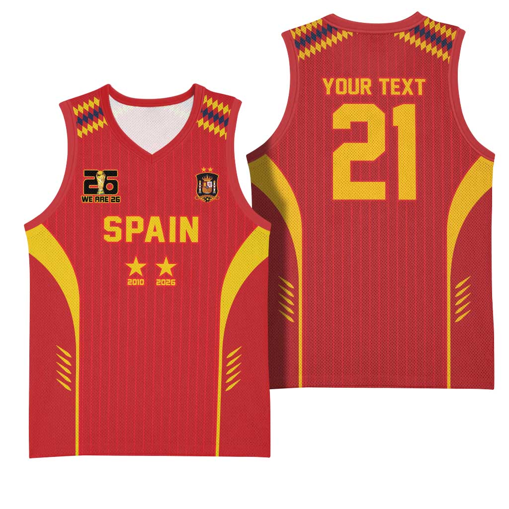 Custom Spain WC26 Future Champions Basketball Jersey Tiki Taka Football Era - Wonder Print Shop
