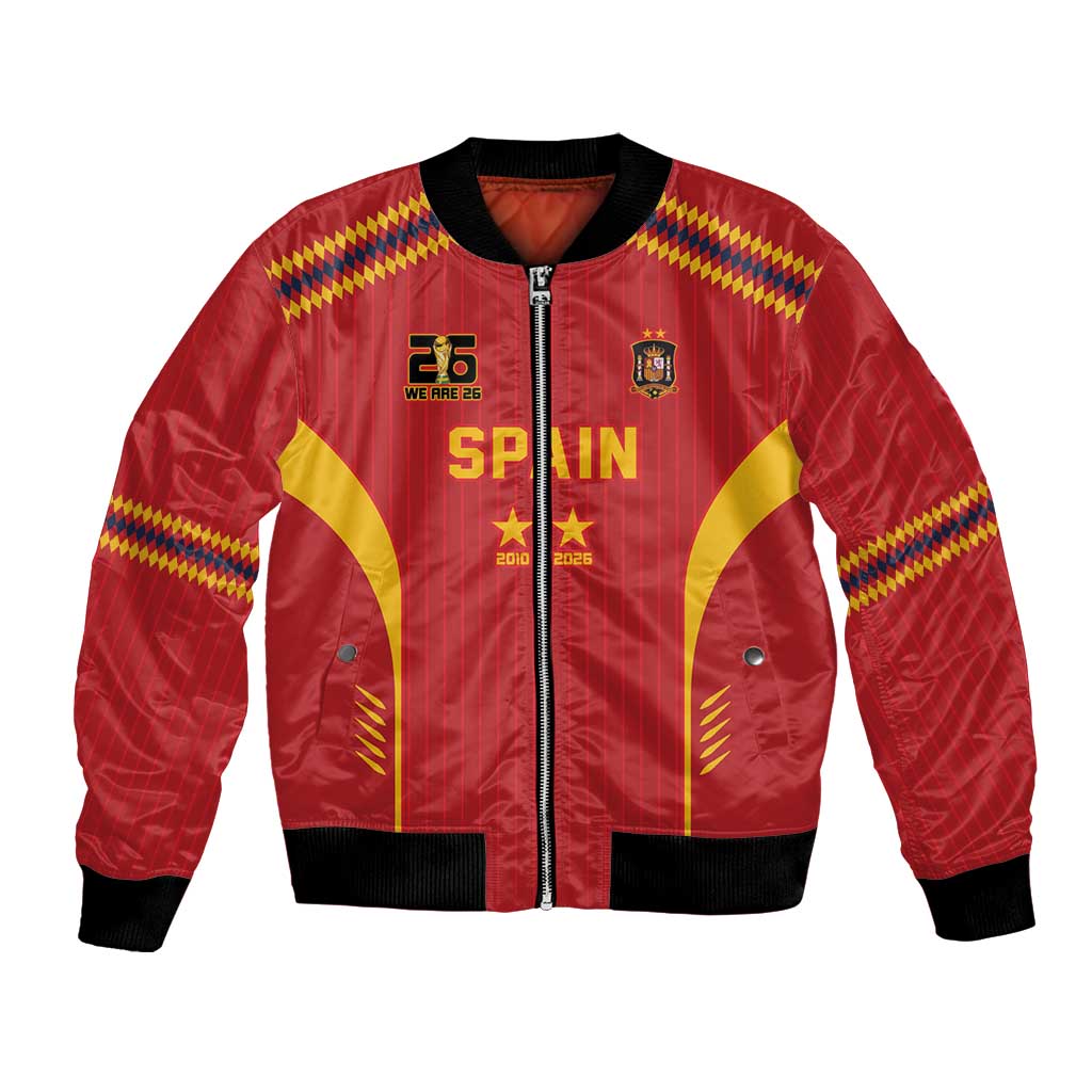 Custom Spain WC26 Future Champions Bomber Jacket Tiki Taka Football Era - Wonder Print Shop