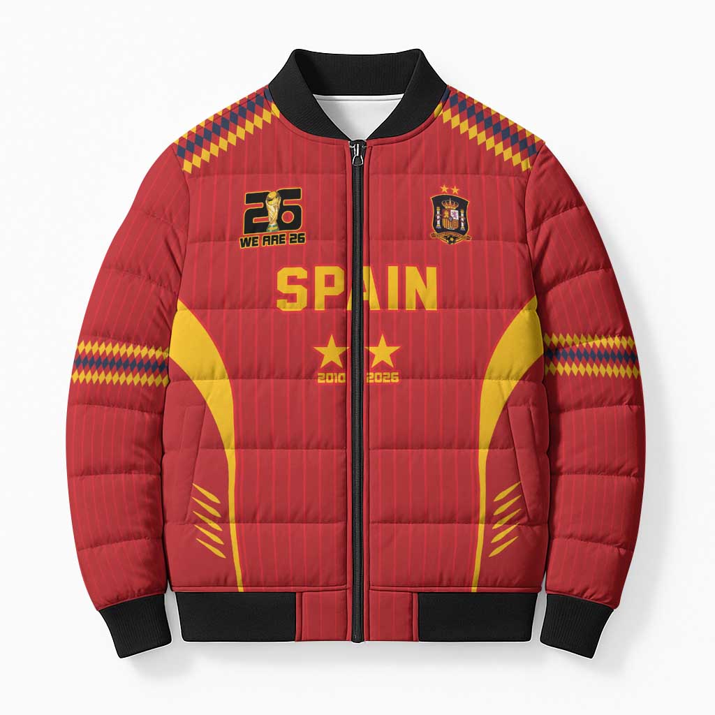 Custom Spain WC26 Future Champions Bomber Puffer Jacket Tiki Taka Football Era - Wonder Print Shop
