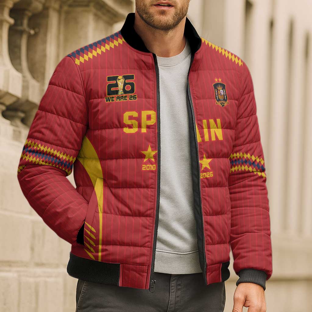 Custom Spain WC26 Future Champions Bomber Puffer Jacket Tiki Taka Football Era - Wonder Print Shop