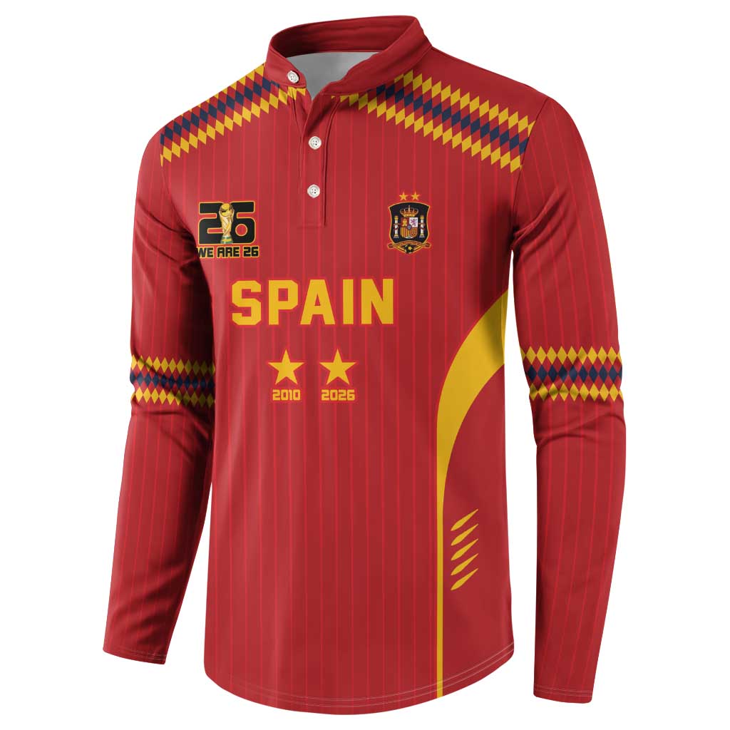 Custom Spain WC26 Future Champions Button Sweatshirt Tiki Taka Football Era - Wonder Print Shop