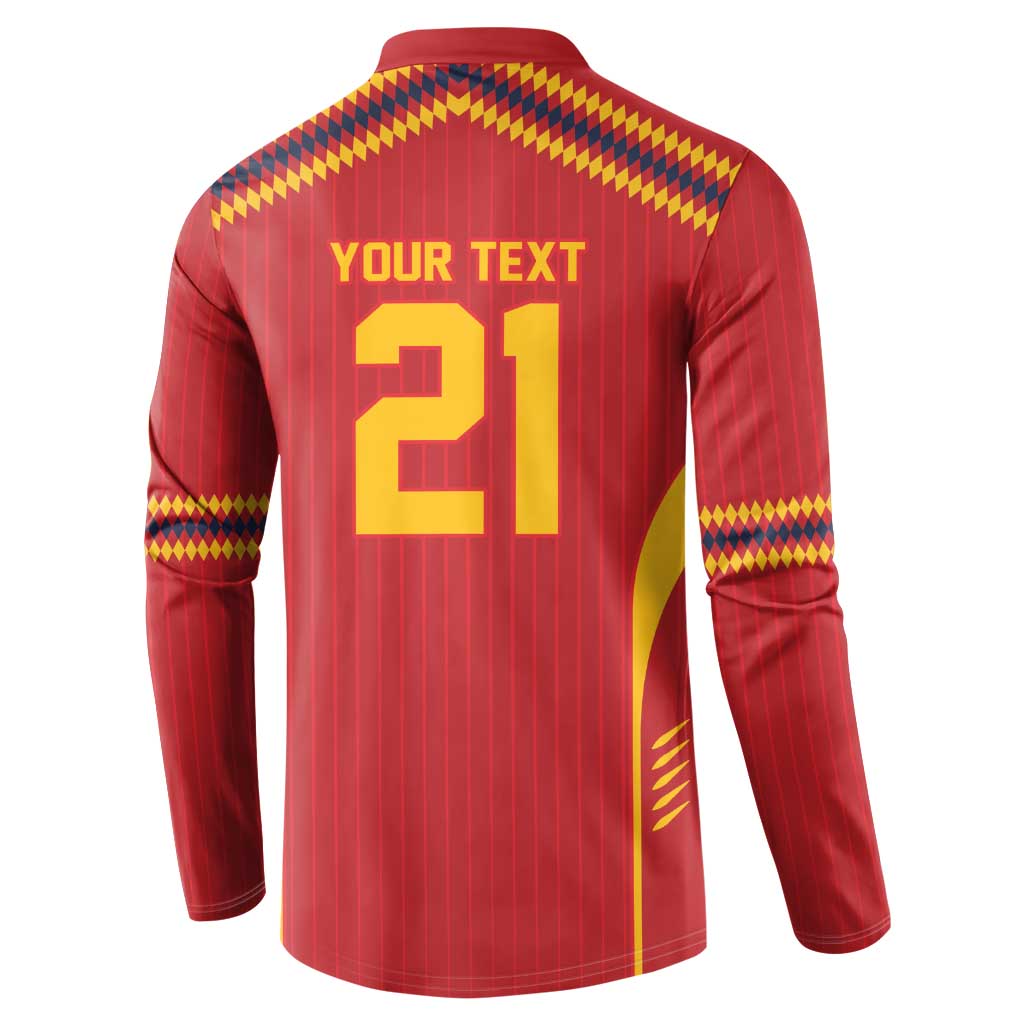 Custom Spain WC26 Future Champions Button Sweatshirt Tiki Taka Football Era - Wonder Print Shop