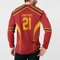 Custom Spain WC26 Future Champions Button Sweatshirt Tiki Taka Football Era - Wonder Print Shop