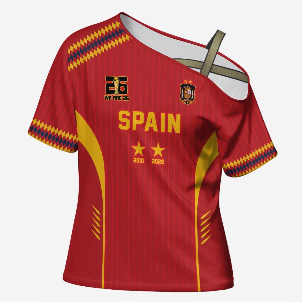 Custom Spain WC26 Future Champions Cross Shoulder Shirt Tiki Taka Football Era - Wonder Print Shop