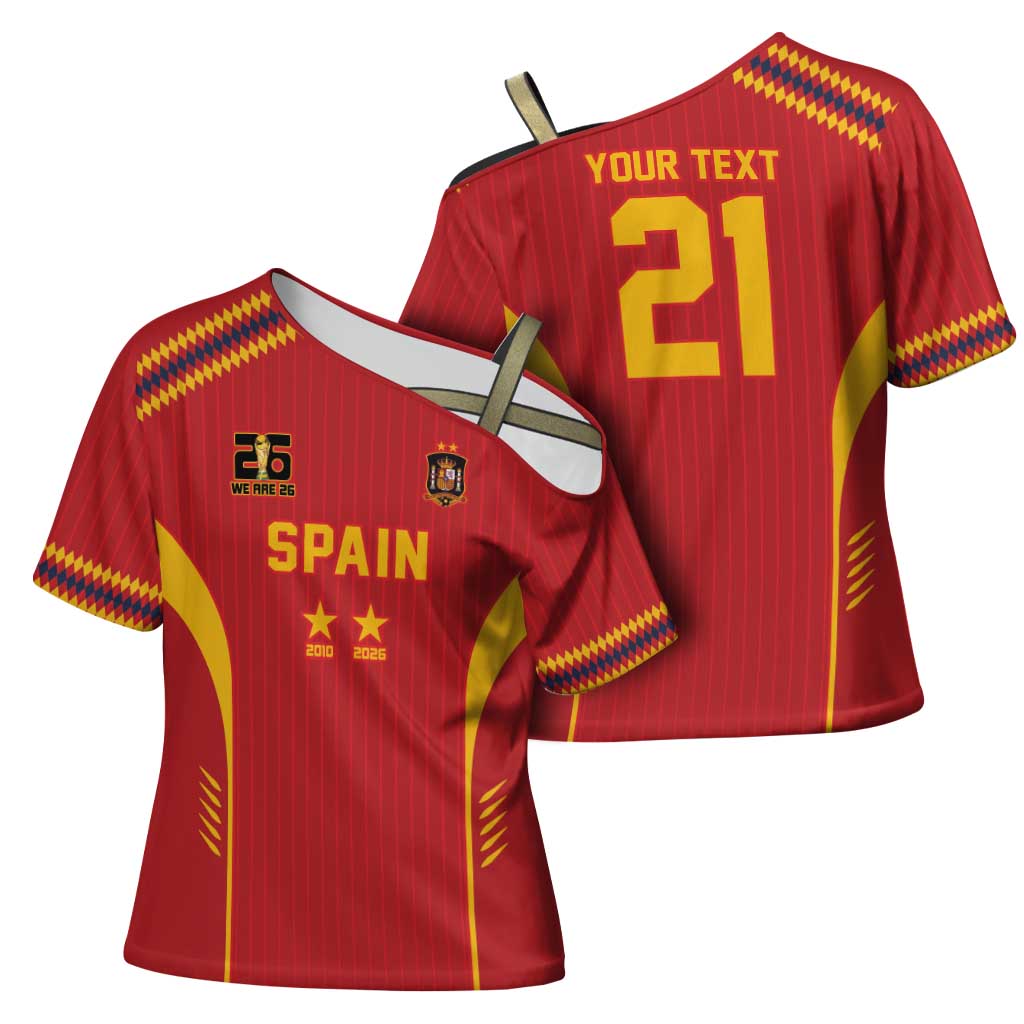 Custom Spain WC26 Future Champions Cross Shoulder Shirt Tiki Taka Football Era - Wonder Print Shop
