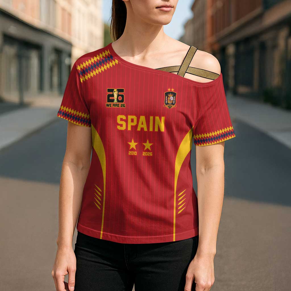 Custom Spain WC26 Future Champions Cross Shoulder Shirt Tiki Taka Football Era - Wonder Print Shop