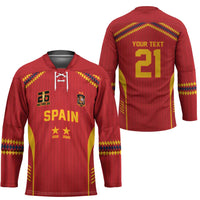 Custom Spain WC26 Future Champions Hockey Jersey Tiki Taka Football Era - Wonder Print Shop