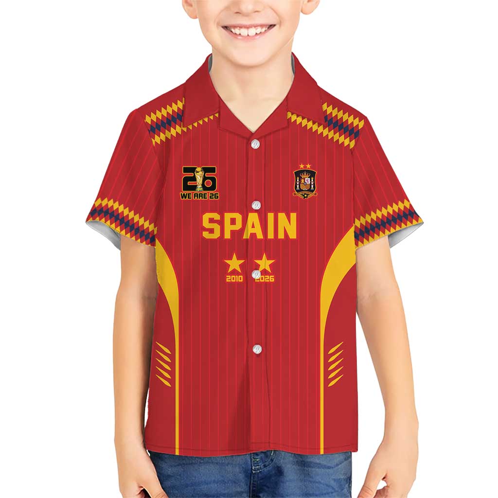 Custom Spain WC26 Future Champions Kid Hawaiian Shirt Tiki Taka Football Era - Wonder Print Shop