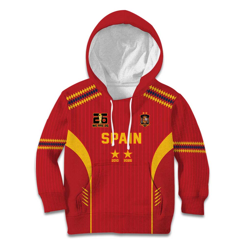 Custom Spain WC26 Future Champions Kid Hoodie Tiki Taka Football Era - Wonder Print Shop