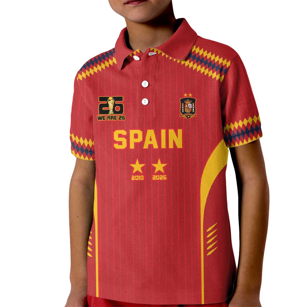 Custom Spain WC26 Future Champions Kid Polo Shirt Tiki Taka Football Era - Wonder Print Shop
