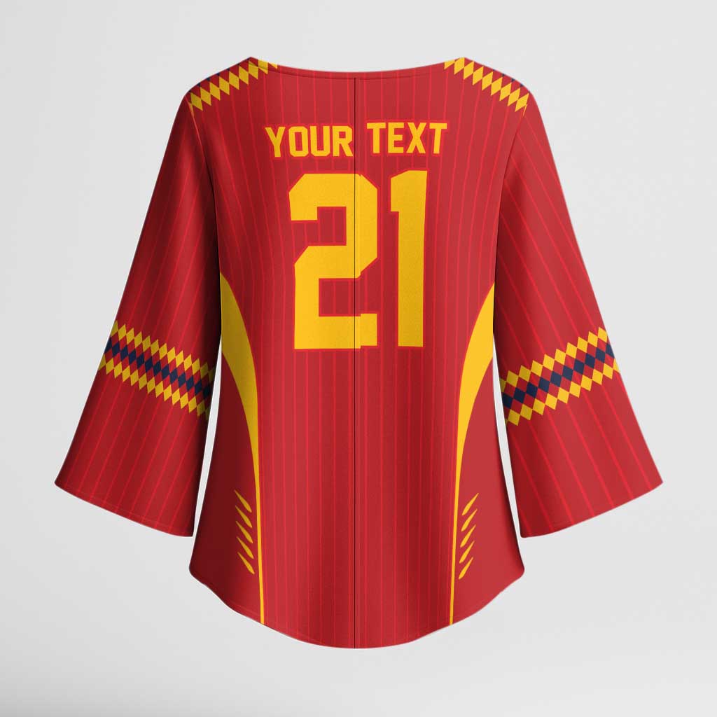 Custom Spain WC26 Future Champions Kimono Sleeve Blouse Tiki Taka Football Era - Wonder Print Shop