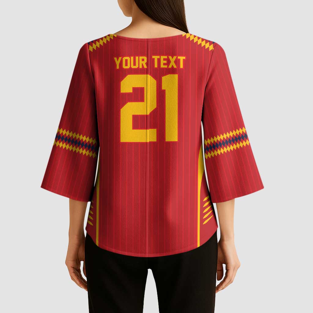 Custom Spain WC26 Future Champions Kimono Sleeve Blouse Tiki Taka Football Era - Wonder Print Shop