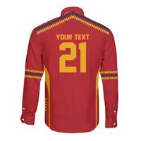 Custom Spain WC26 Future Champions Long Sleeve Button Shirt Tiki Taka Football Era - Wonder Print Shop