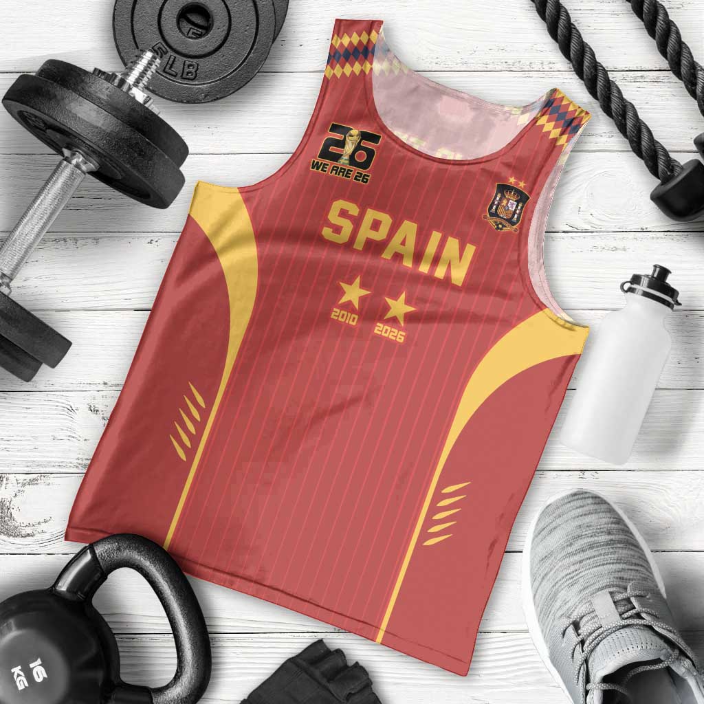 Custom Spain WC26 Future Champions Men Tank Top Tiki Taka Football Era - Wonder Print Shop