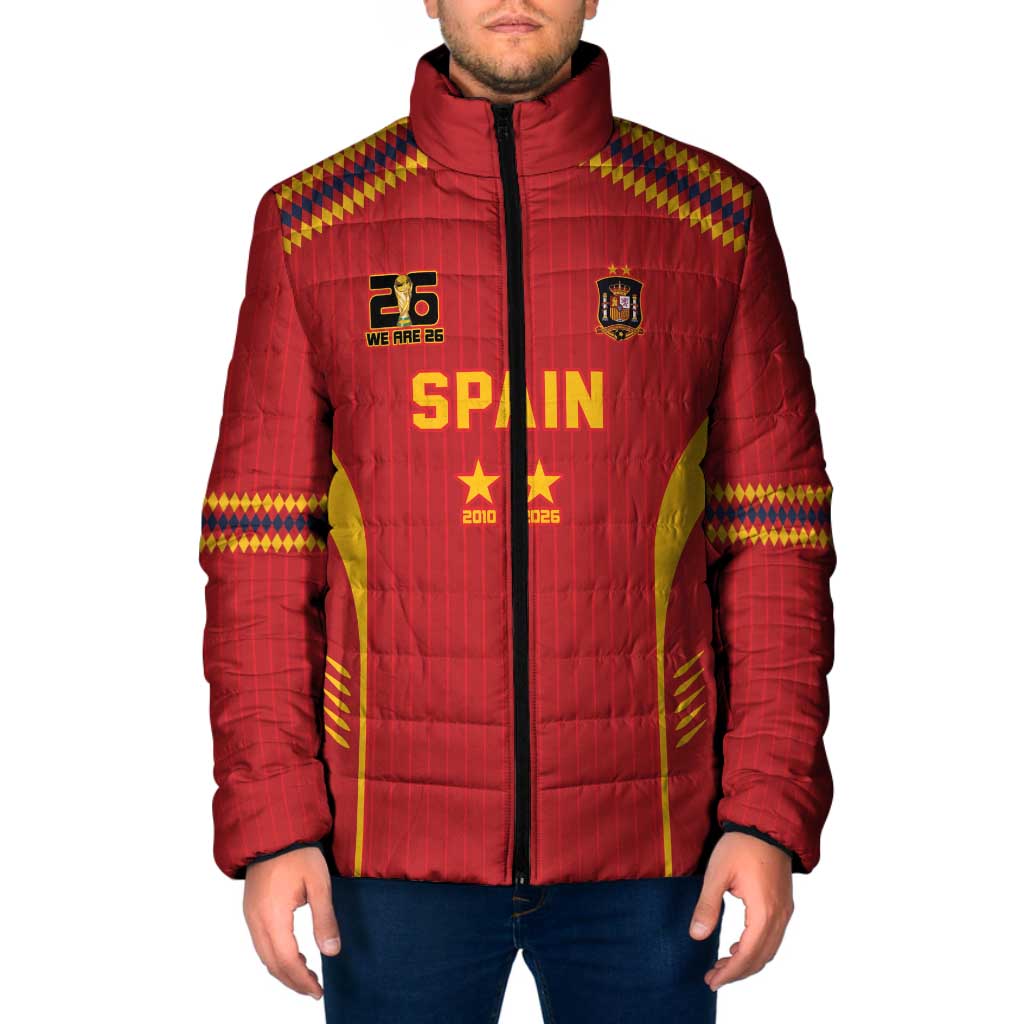 Custom Spain WC26 Future Champions Padded Jacket Tiki Taka Football Era - Wonder Print Shop