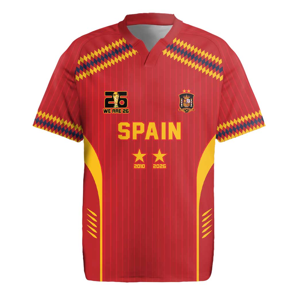 Custom Spain WC26 Future Champions Rugby Jersey Tiki Taka Football Era - Wonder Print Shop