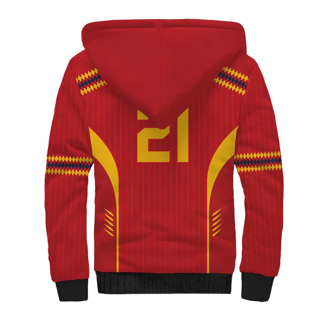Custom Spain WC26 Future Champions Sherpa Hoodie Tiki Taka Football Era - Wonder Print Shop
