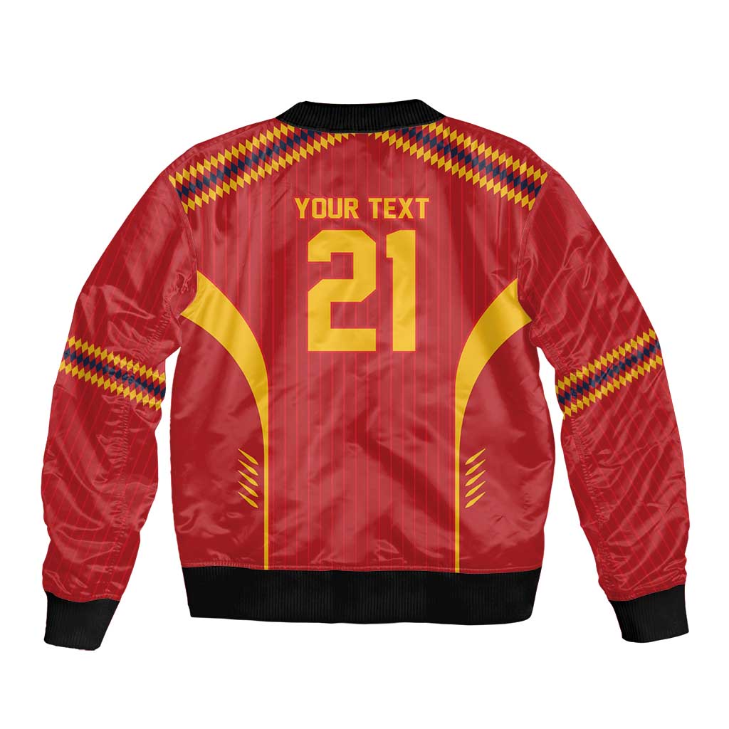 Custom Spain WC26 Future Champions Sleeve Zip Bomber Jacket Tiki Taka Football Era - Wonder Print Shop